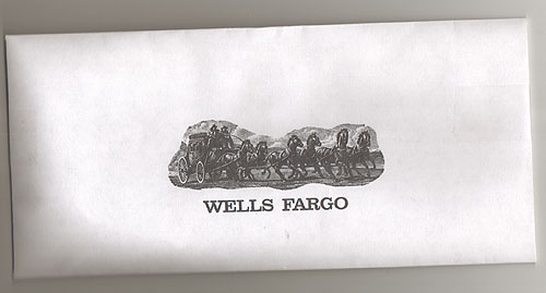 which contained a well fargo deposit envelope